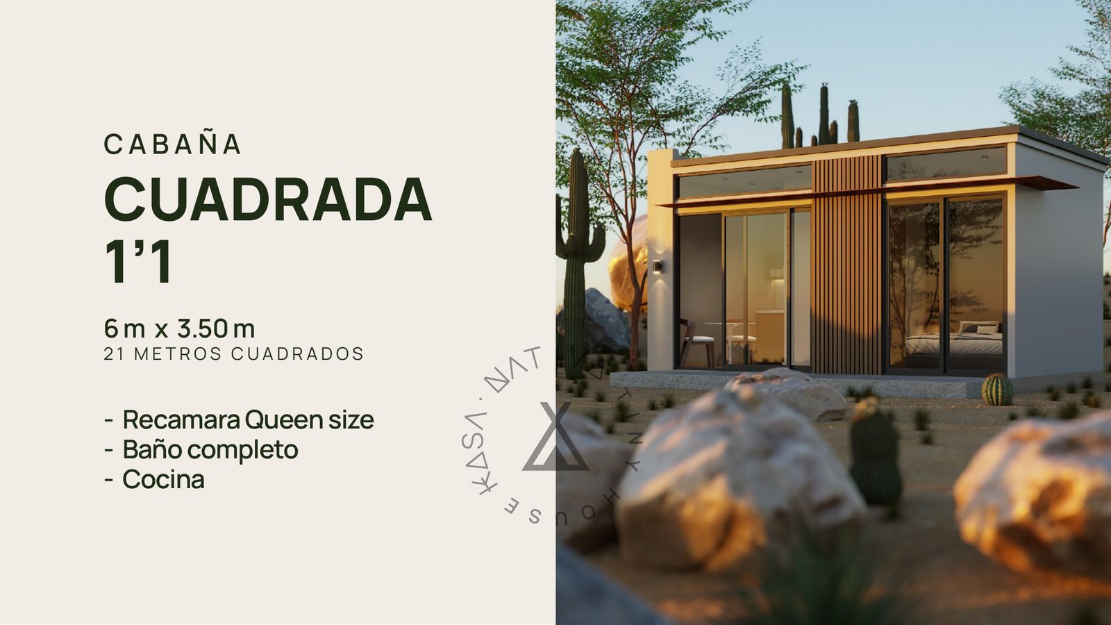 Cabaña Cuadrada 1'1